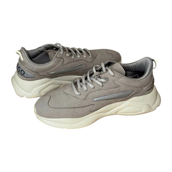 HUGO By Hugo Boss Leon Runn Mfbb Men's Chunky Ortholite Sneakers Gray US 9 - Picture 4 of 4